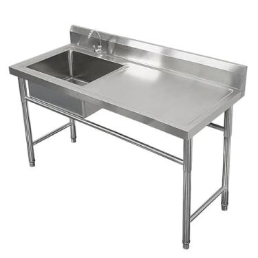 Imagem de Pia de aço inoxidável, pia de bar, pia de cozinha, pia de preparação e utilitária, pia externa, pias utilitárias de aço inoxidável independentes, bancada de trabalho de pia de cozinha comercial de