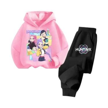 Imagem de Conjunto De Moletom Com Capuz Para Crianças K-pop Demon Hunter Menina 