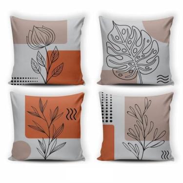 Imagem de Kit 4 Almofadas Digitais Cheias 42x42cm – Capas Sublimação Oxford Personalizadas, Zíper Invisível, Sofá e Cama(66)