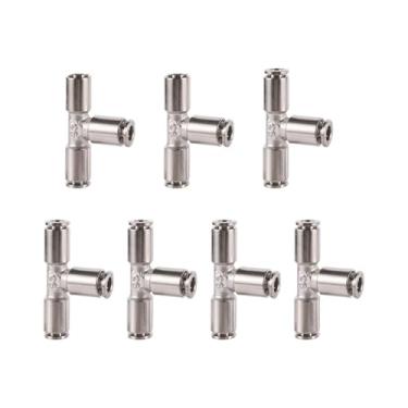 Imagem de ROUPWKWO 2 peças 4/6/8/10/12/14/16 mm conector em T push-in conector rápido conector pneumático conector de tubo de poliuretano (16 mm)