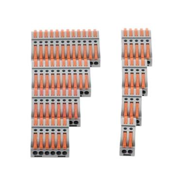Imagem de Conector de fio 2-12P bloco de terminais conector de fiação rápida conectores de cabo divisor SPL 222 221 terminais push-in de emenda rápida (5P, 30 peças)