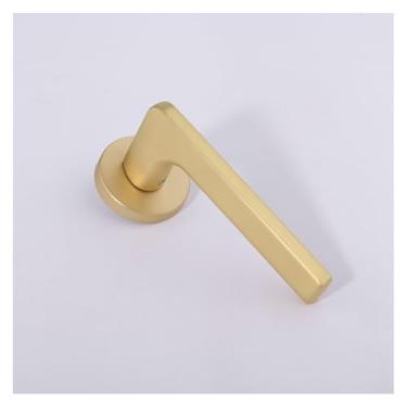 Imagem de Porta de madeira simples de liga de zinco fechadura universal silenciosa porta de cozinha quarto fechadura dividida doméstica (cobre escovado)