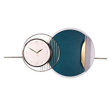 Imagem de Relógio de parede moderno de luxo grande relógio decorativo para sala de estar fundo de parede criativo relógio de parede relógio de parede sala de estar (cor: latão) (latão)