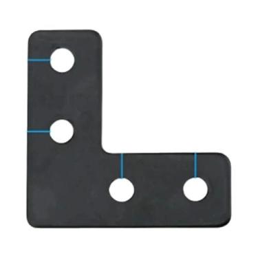 Imagem de Suportes Em L Pretos 10pcs Placa De Reparo De Canto 40-80mm Para Ferra