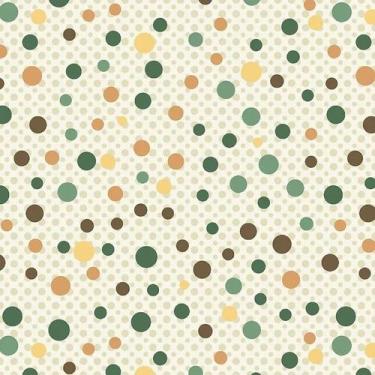 Imagem de Tecido Tricoline Poá Divertido Terra (Dinos) - Fuxicos e Fricotes - Id