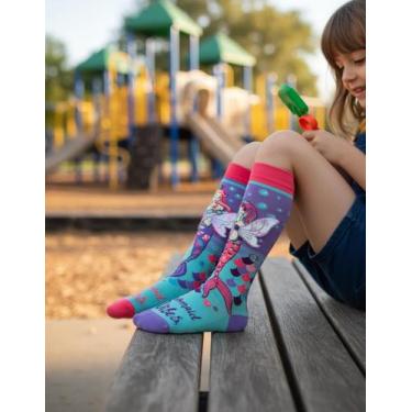 Imagem de Meias Maluca 3d Longa Infantil Personagens Frio Girl sereia