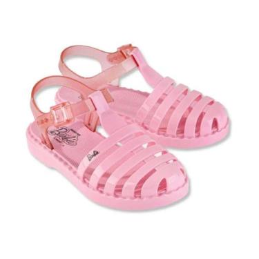 Imagem de Sandalia Infantil Barbie Duo Grendene Kids Menina, Rosa transparente, 