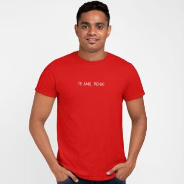 Imagem de Camiseta Masculina Te Amo Poha Namorados Love Hipsters - Hipsters Cami
