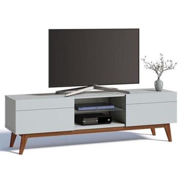 Imagem de Rack Bancada Classic 2 Gavetas Branco Acetinado - Imcal - IMCAL MÓVEIS