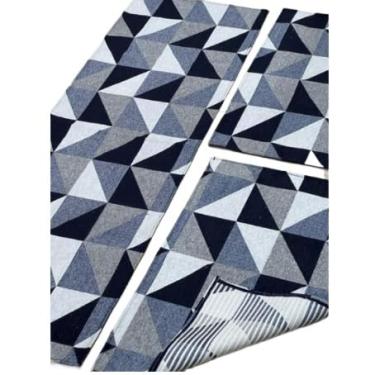 Imagem de Tapetes de cozinha e passadeiras antiderrapantes - várias estampas(Kit 3 Peças,M4)