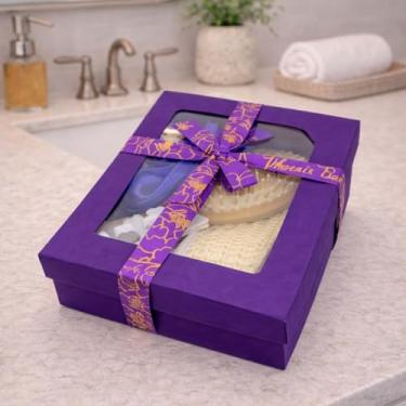 Imagem de Kit Banho Completo Esfoliante Com Escova Massageadora Esponja Pedra Pomes E Separador