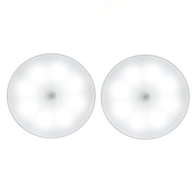 Imagem de Luminária de Noite USB Recarregável - Sensor de Movimento LED, Duas Cores Luz Quente/Fria, Ideal para Quarto, Corredor, Banheiro e Ambientes Escuros (Kit 2-Somente luz fria)