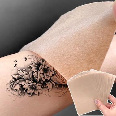 Imagem de 20 peças de adesivos de tatuagem de cor de pele invisível, corretivo de marca de nascença de aparência natural para braços, pernas e costas, cobertura pós-cirúrgica (20 peças de cor bege da pele)
