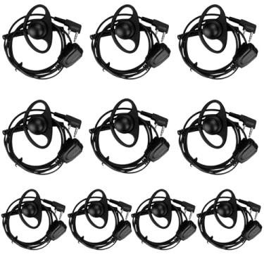 Imagem de Retevis Fone de ouvido Walkie Talkie com microfone, tubo de bobina, 2 pinos, para RT22 RT68 RT21 H-777 RT27 RT86 RT855, compatível com Baofeng UV-5R Arcshell Kenwood Pxton Samcom rádio bidirecional