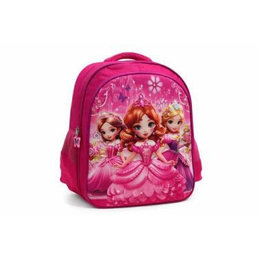 Imagem de Mochila Infantil Escolar Princesa Cor Rosa ELITE sortido