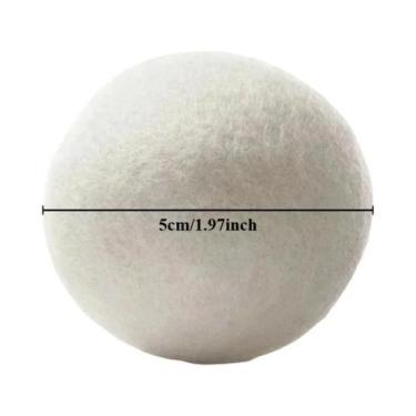 Imagem de Pacote Com 30 Bolas De Lã Artesanais Para Secadora, Amaciante Natural 