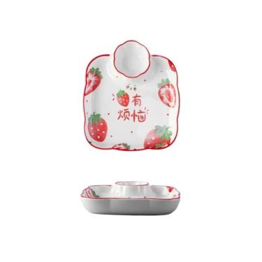 Imagem de Prato de molho de soja, prato de porcelana, restaurante, casa, cerâmica, jantar, dumpling, molho, condimento, tigelas (vermelho)