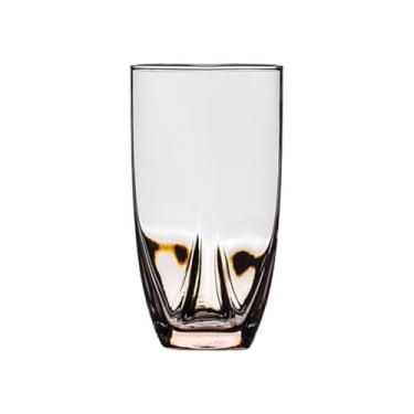 Imagem de x3anggyt5 Copos de beber sem haste em forma de diamante, copos de vidro coloridos sem chumbo para água, leite, suco, vinho, uísque, coquetel (rosa, grande)