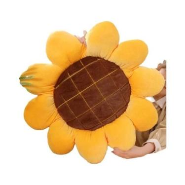 Imagem de Almofada De Chão Em Formato De Girassol, Almofada De Pelúcia, Decoraçã