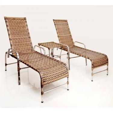 Imagem de Espreguiçadeiras E Mesa Confortável Para Piscina Capuccino