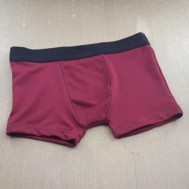 Imagem de Cueca Boxer Infantil Lisa Cor:Vinho/PretoTamanho:P - Optiz, Vinho, Pre