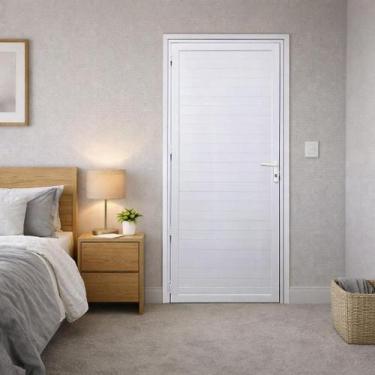 Imagem de Porta Lambril Alumínio Branco 210X70 Lado Esquerdo - Brecorimo