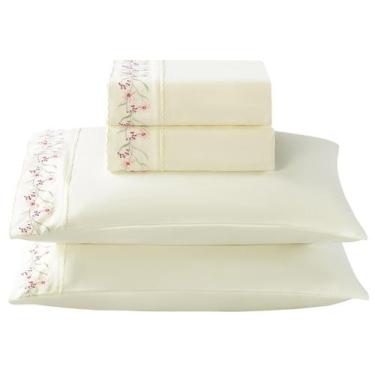 Imagem de Jogo De Lençol Queen Essenza 300 Fios Micropercal Bordado 4 - Casa Mod