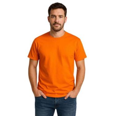 Imagem de Camiseta Básica Masculina 100% Algodão Lisa Premium Básica Casual Dia 