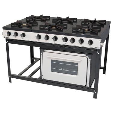 Imagem de Fogão Profissional 6 Bocas Venâncio Linha Bravo Com Forno Br6bf