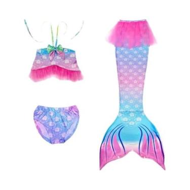 Imagem de Maiô De Sereia Para Meninas De 4 a 13 Anos, Fantasia De Sereia Para Na