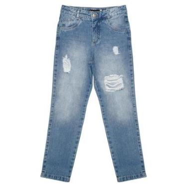 Imagem de Calça Juvenil Look Jeans Mom Jeans - 14 - UNICA-Feminino
