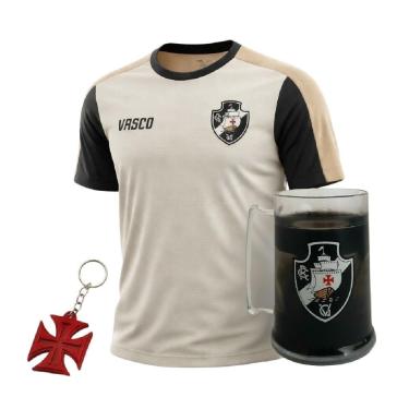 Imagem de Kit Vasco Da Gama Camisa Estouro Gold + Caneca + Chaveiro Borracha - Masculino-Masculino