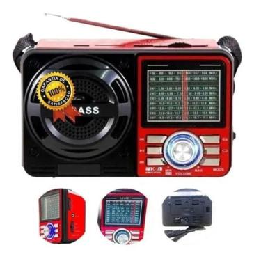 Imagem de Radio Retro Bluethoo Recarregável Portátil Usb Fm Am