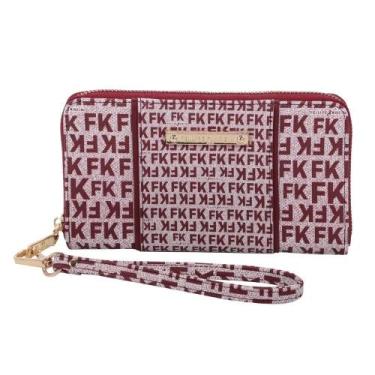 Imagem de Carteira Ziper Grande Fellipe Krein Ss23 Fk649 - Vinho, Vinho