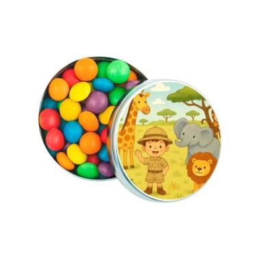 Imagem de Kit 30 Latinhas Lembrancinhas Safari Cor: Prateado - Gil Festa Kids De