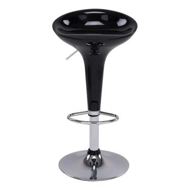Imagem de Banqueta Bar Conic Preta Base Aco Regulagem 57-79cm Preta