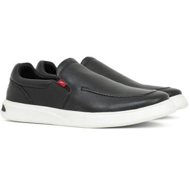 Imagem de Tênis Slip On Masculino Ferracini 24h Casual Buzios Couro Conforto, Pr