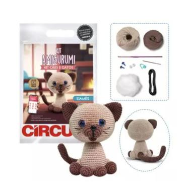 Imagem de Kit Amigurumi Completo Iniciante Cães e Gatos Círculo Coleçã -, Siamês