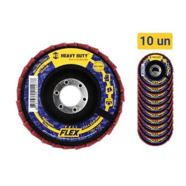 Imagem de Disco poliflex 4.1/2 manta abrasiva medio - 10 pc
