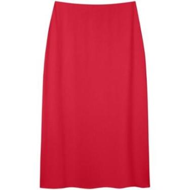 Imagem de Saia Midi Com Cintura Alta Em Alfaiataria-Feminino