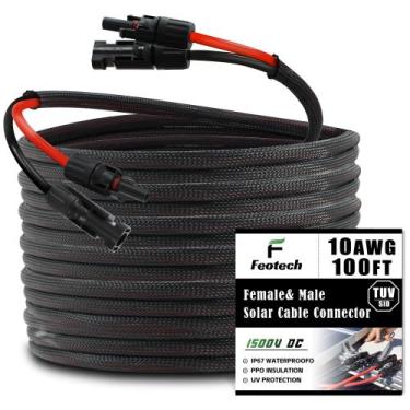 Imagem de Cabo de Extensão Solar Feotech 30 m 10 AWG Conectores IP67