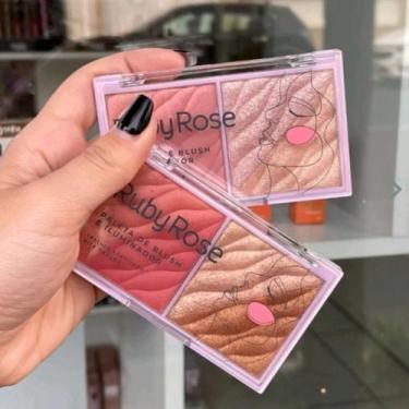 Imagem de Paleta Blush Iluminador Duo - Ruby Rose - - Super Poderes