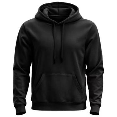 Imagem de Moletom Blusa de Frio Casaco Flanelado Grosso Super Quente Algodão Com