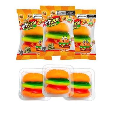 Imagem de Diploko Gelatina Docinha Burguer Kit com 3 Unidades Prove