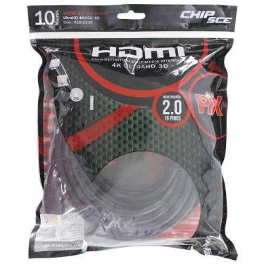 Imagem de Cabo HDMI 10 Metros 2.0 4K ULTRA HD 3D 19 Pinos HDR CHIP SCE 018-2230