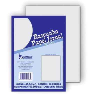 Imagem de Bloco para Rascunho Jornal 1/72 50FLS 78X109MM PCT.C/05 - Tamoio