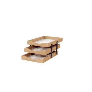 Imagem de Caixa Arquivo Correspondencia Tripla Mdf Articulável Souza  - 3426 - S