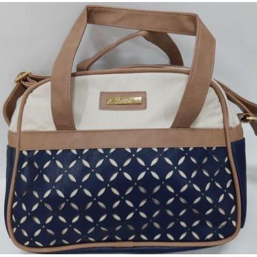 Imagem de Bolsa Maternidade Azul Marinho Paraiso Bebê Enxoval Ref 8814 - Paraíso
