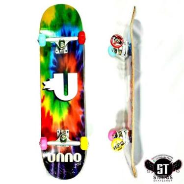 Imagem de Skate marfim Unno  arco íris