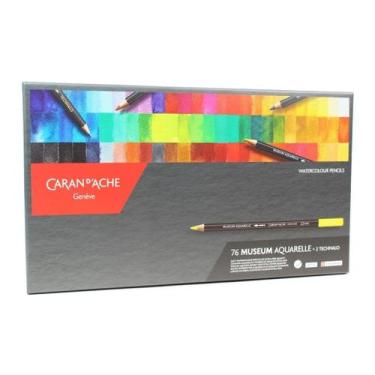 Imagem de Lápis De Cor Aquarelável Caran D'ache Museum 76 Cores